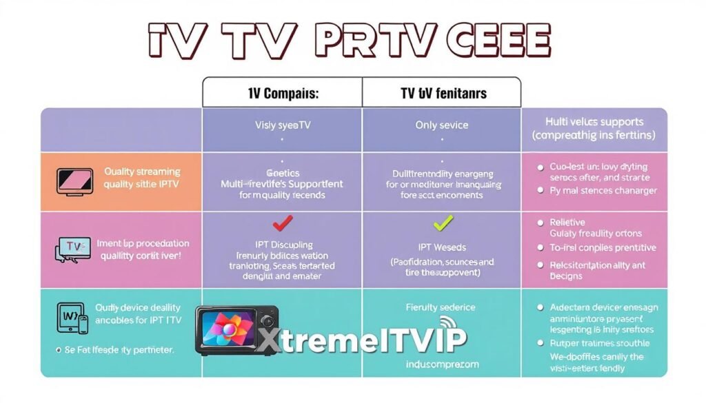 IPTV comparison criteria quality streaming multi-device support